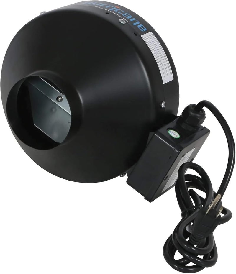 Hurricane Commercial Grade Inline Fan For Phresh and Black Ops Carbon Filters, Ideal-Air Ducting and Clamps and Titan Controls Ventilation Controllers - Image 1